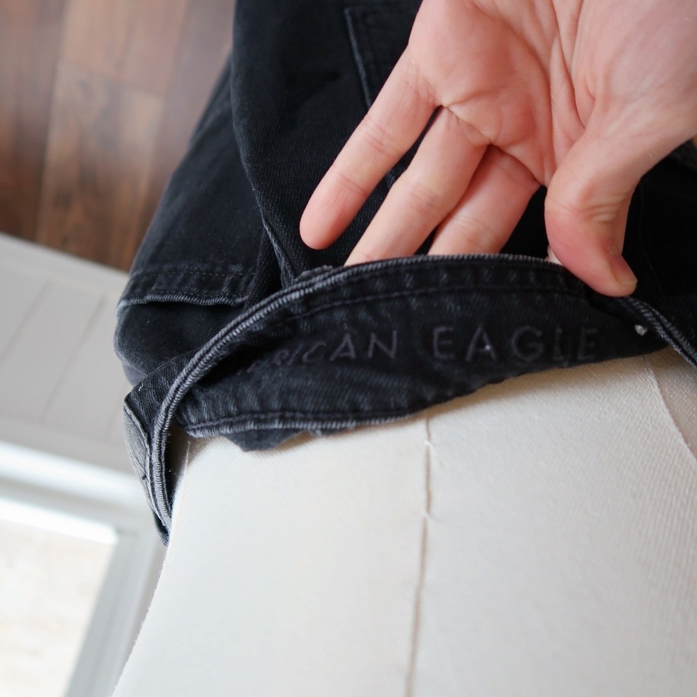 American‎ Eagle Womens Button Front Denim Mini Skirt 6 Indie Sleaze Grunge Y2K - Picture 5 of 8